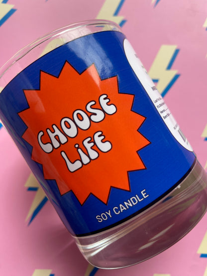 Choose Life - Trainspotting Inspired Candle - Irn Bru Scent